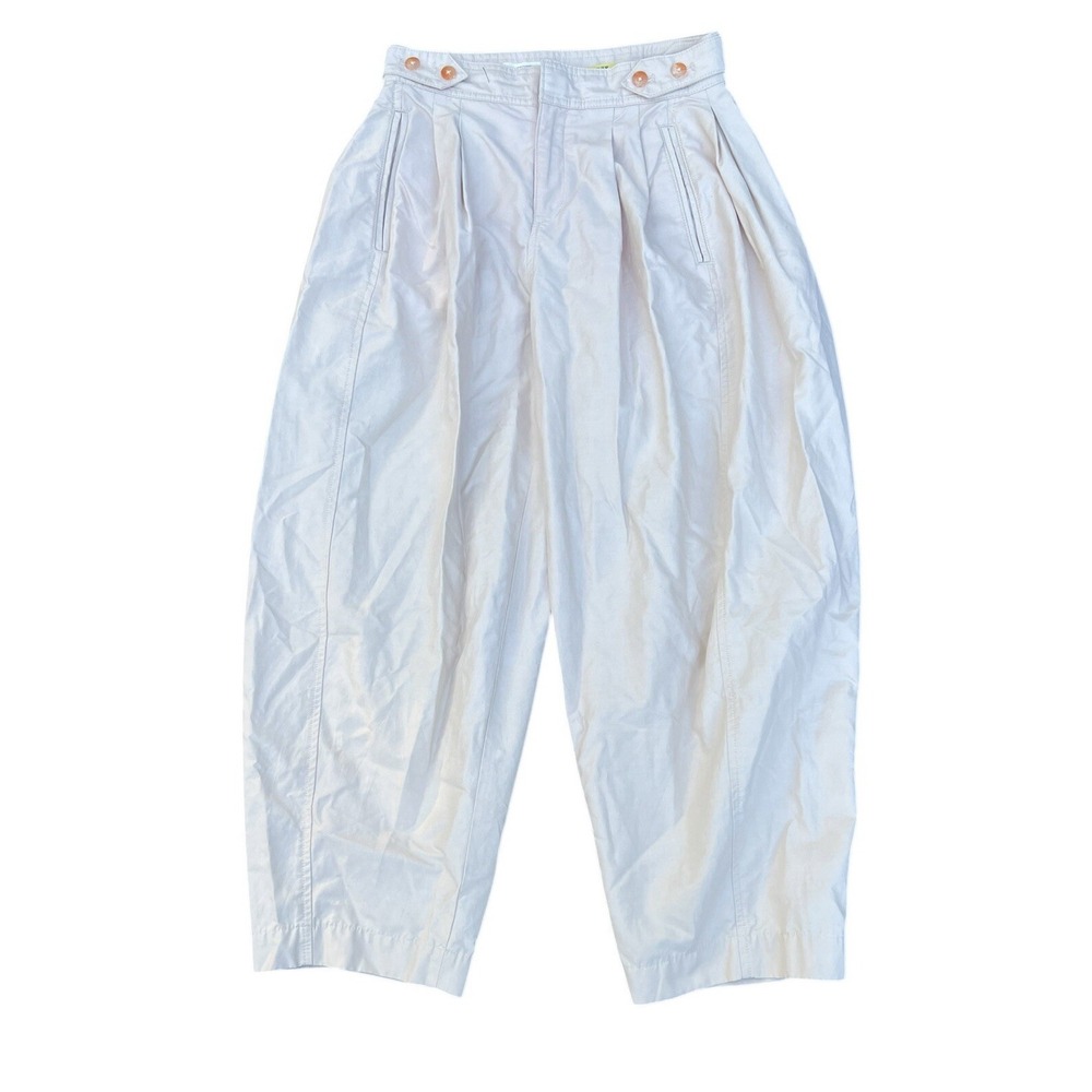Anthropologie Maeve Utility Barrel Trouser Pants Neutral Blush Tan Size 00
